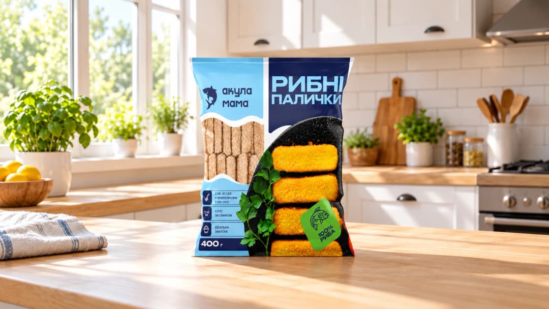 Fish sticks packaging