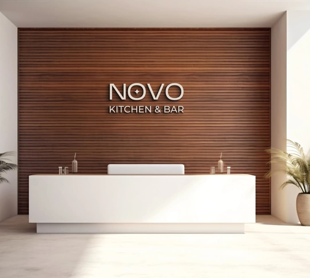 NOVO Kitchen & Bar signage