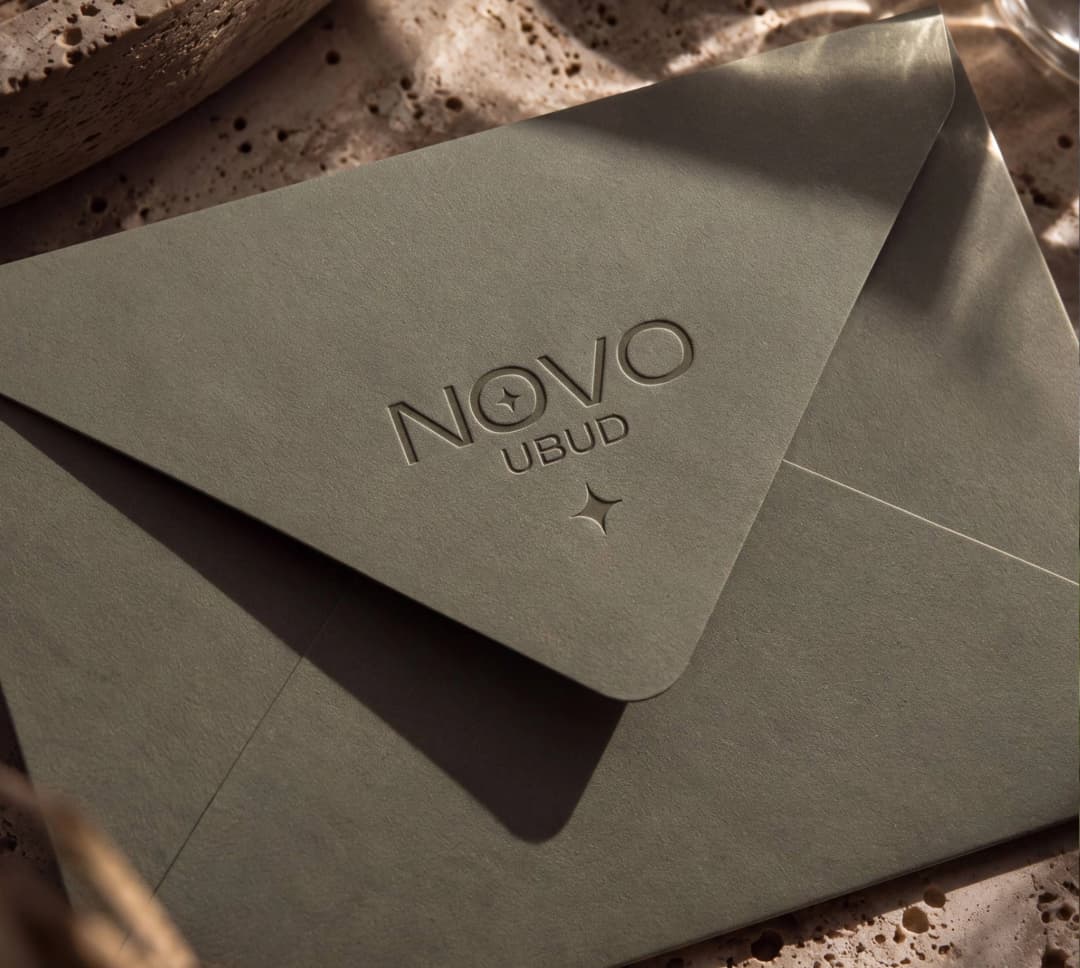 Embossed NOVO Ubud envelope