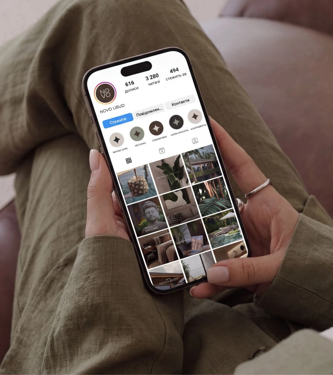 NOVO Ubud Instagram profile