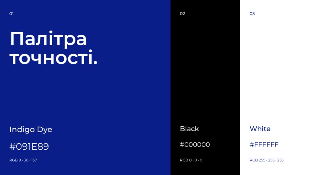 Techno Group palette: Indigo Dye #091E89, black #000000, and white #FFFFFF