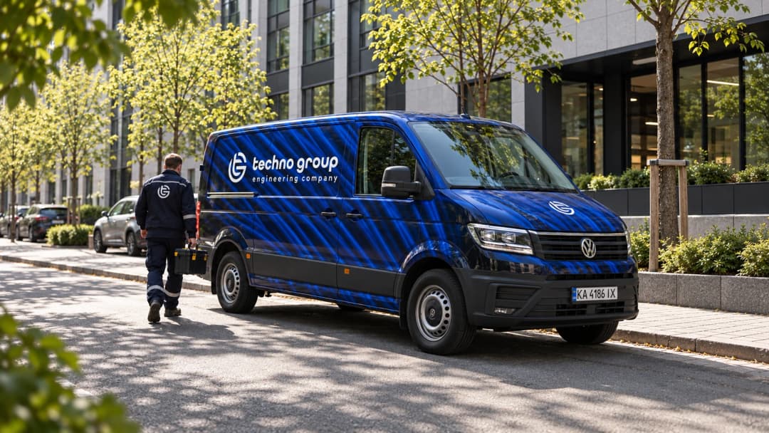 Branded company vehicle
